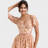 Valentina Coral Floral Dress