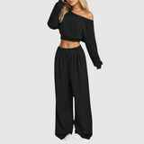 Natálie – Černý dvoudílný overal s elegantním stylem