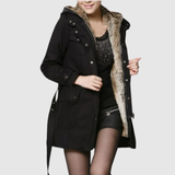 Jelena – Extra teplá parka s kožešinovým lemováním a stahovací šňůrou