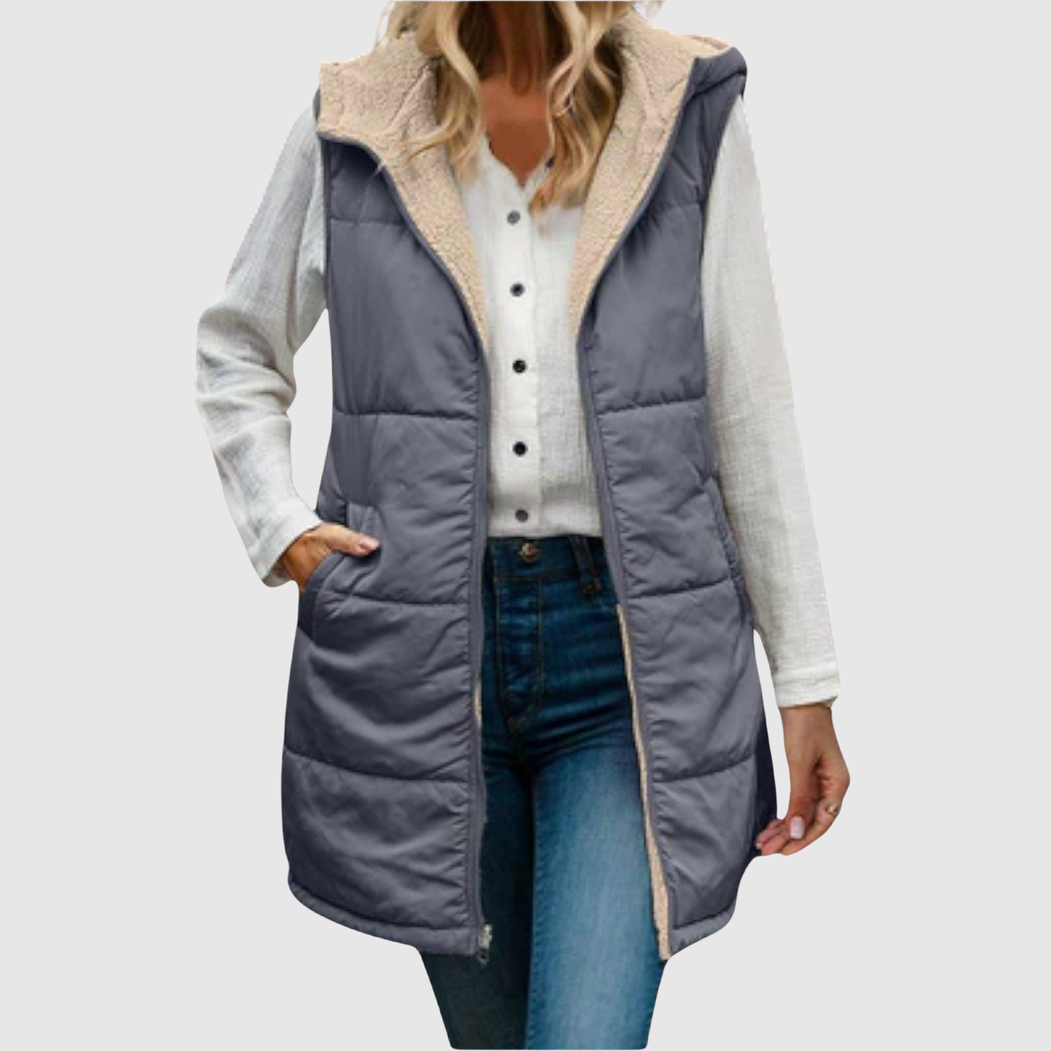 Jelena – Dlouhá bunda s kapucí pro ženy