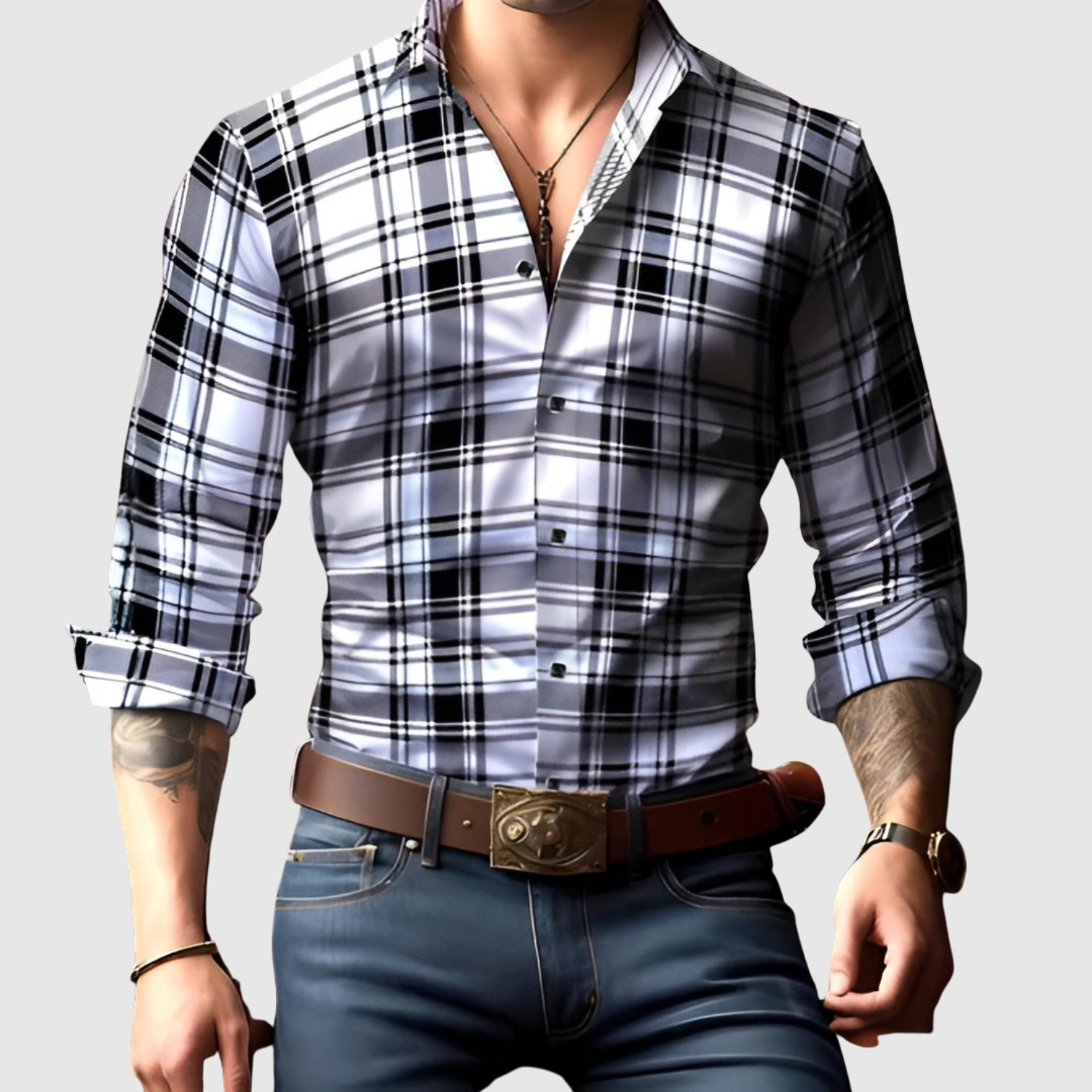 Adrian - Károvaná košile s moderním designem