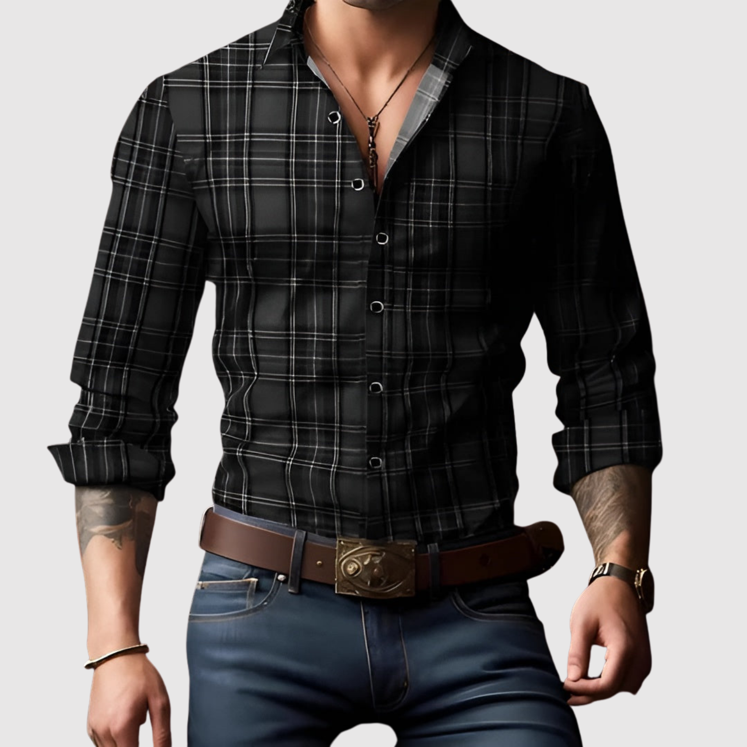 Adrian - Károvaná košile s moderním designem