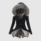 Jelena – Asymetrická bunda z ekologické kůže s pasovými švy