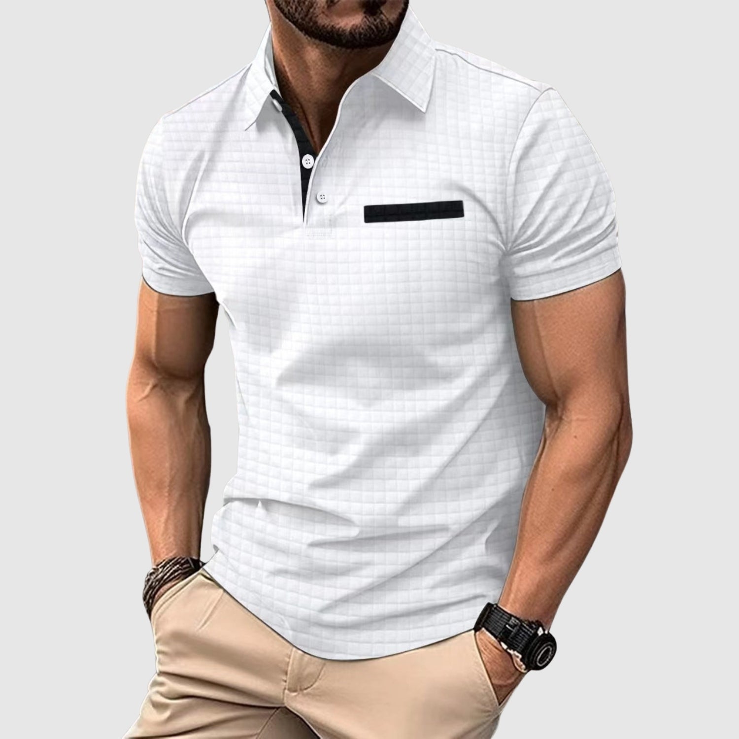 Adrian - Elegantní polo s texturou