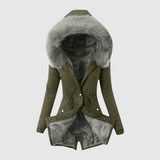 Jelena – Asymetrická bunda z ekologické kůže s pasovými švy