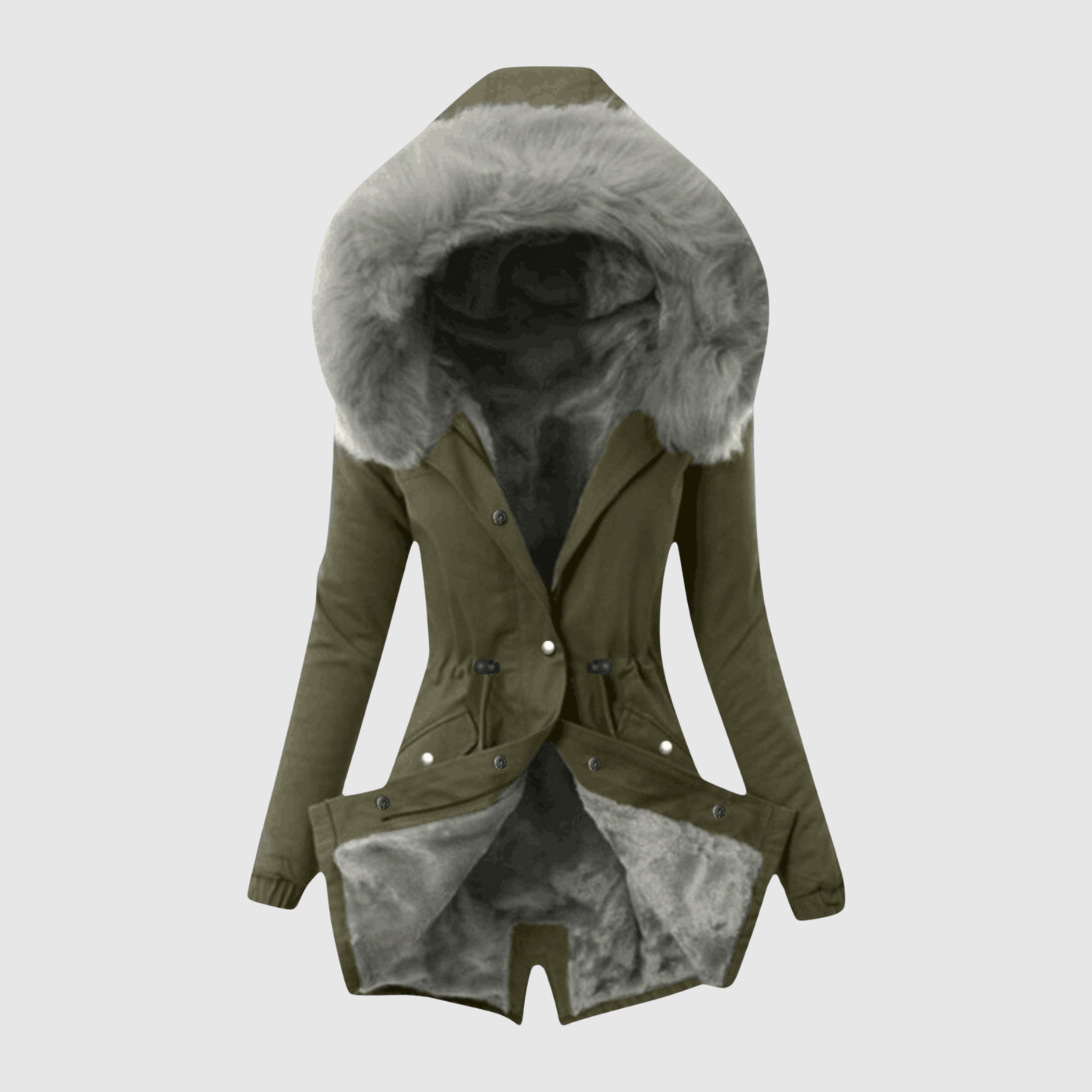 Jelena – Asymetrická bunda z ekologické kůže s pasovými švy