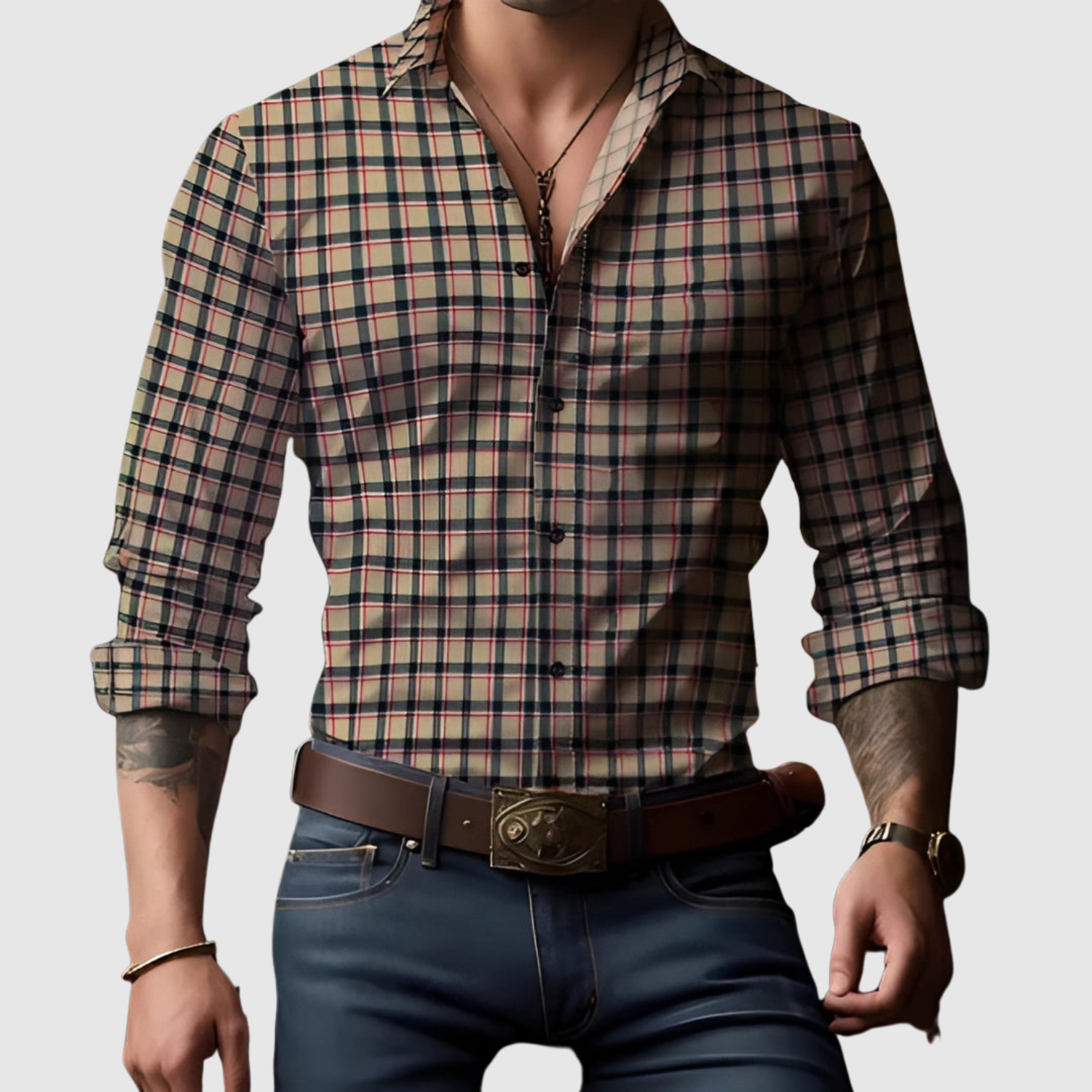 Adrian - Károvaná košile s moderním designem