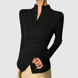 Silvie – Pletená rybí blůza s zipovým detailem