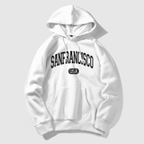 "Daniel – Mikina s potiskem San Francisco" could be rewritten as "Daniel – Mikina s motivem San Francisco".