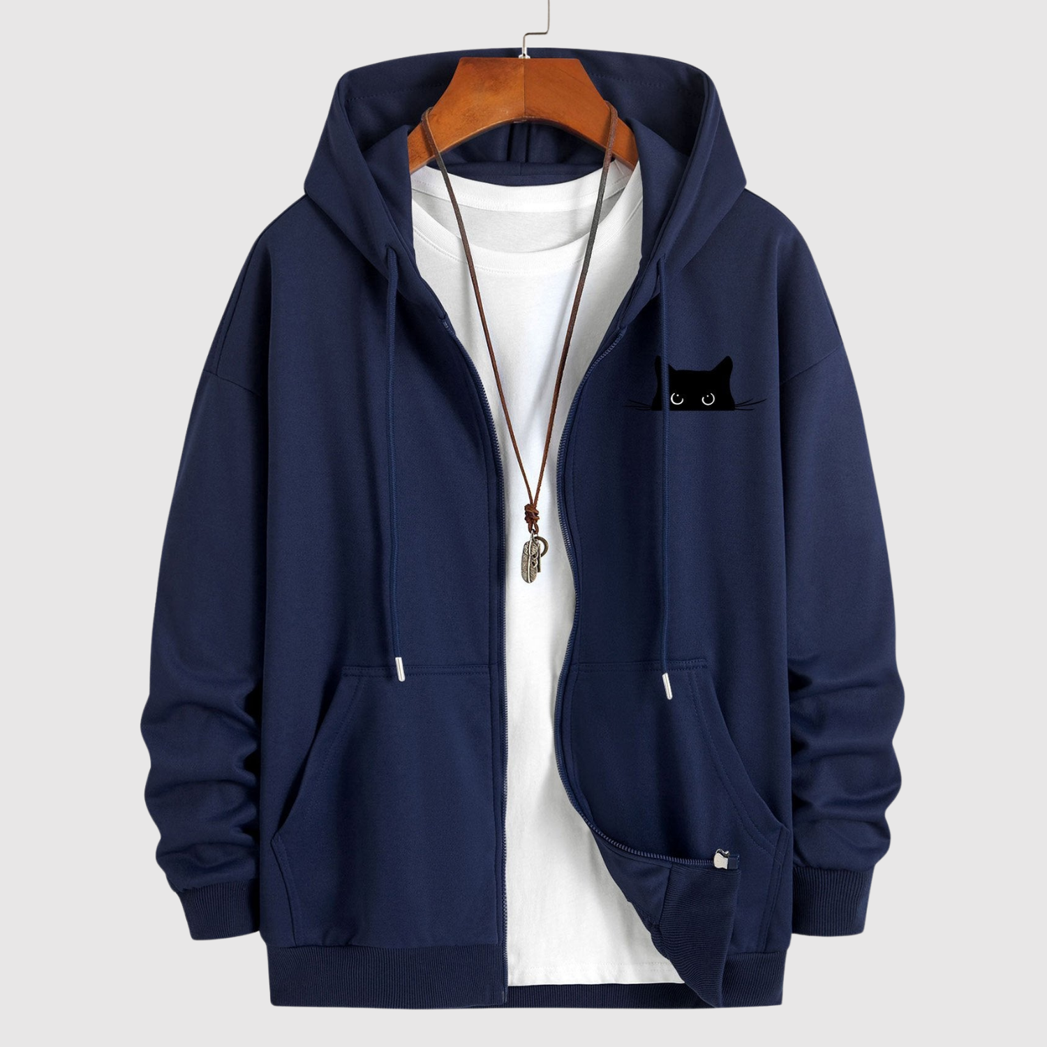 Šimon - Trendy Mikina s Kočičím Motivem