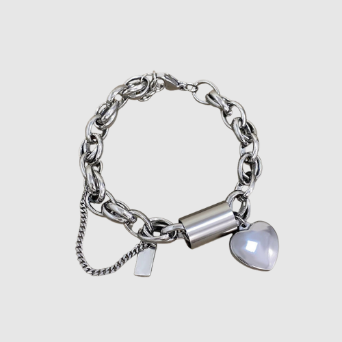 Liana – Náramek se srdcem a zámkem