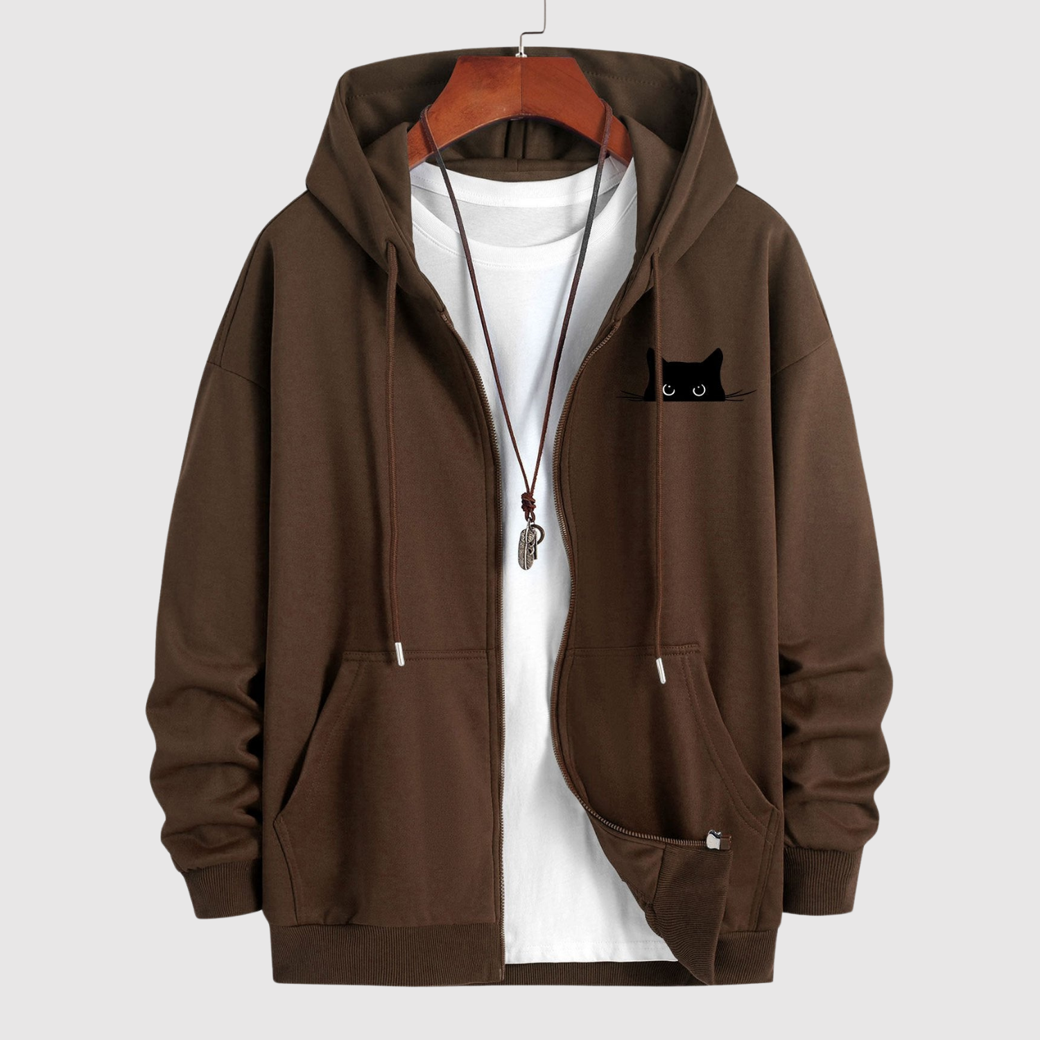 Šimon - Trendy Mikina s Kočičím Motivem