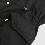 Jelena – Asymetrická bunda z ekologické kůže s pasovými švy