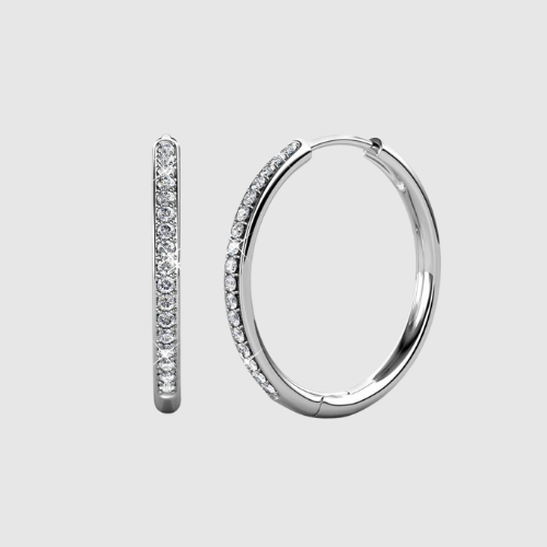 Elisa – Klasické kruhové náušnice s krystaly" can be rewritten as:

"Elisa – Elegantní kruhové náušnice s krystaly