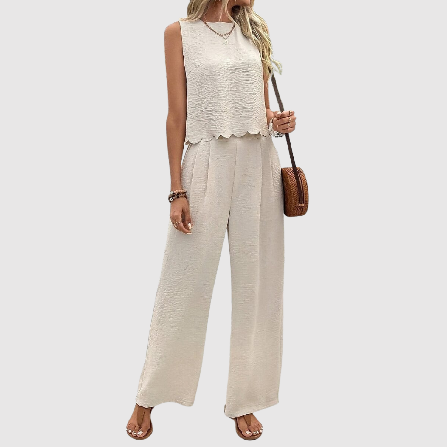 Natálie – Stylová souprava s volnými kalhotami