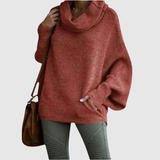 Nora – Hygge Pletený Svetr s Volným Límcem