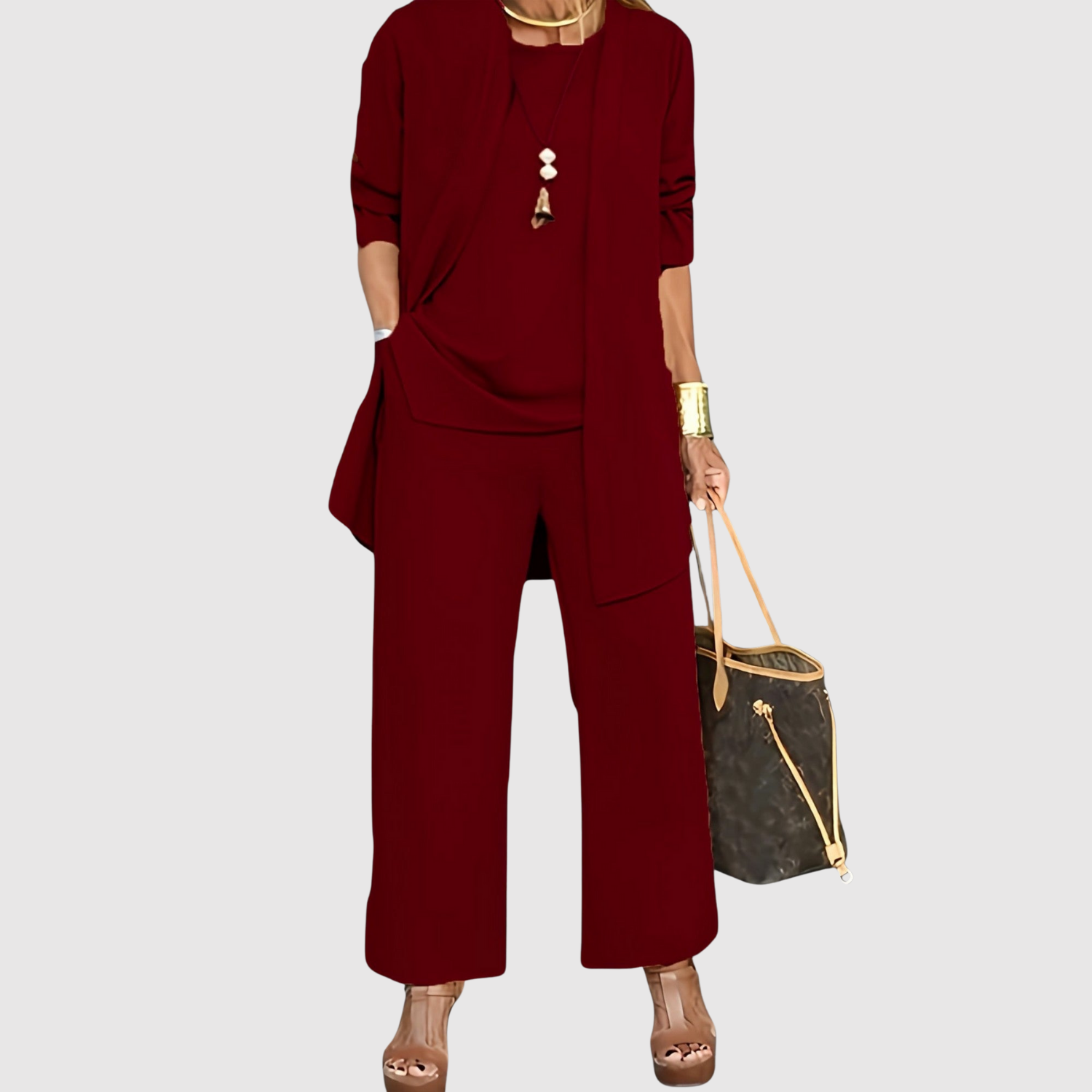 Natálie – Krátký rukáv a rovné kalhoty v sadě