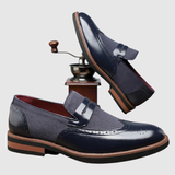 Viktor – Kožené loafers s kovovým detailem