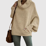 Nora – Hygge Pletený Svetr s Volným Límcem