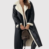 Jelena – Dlouhý kabát s efektem peří