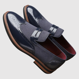 Viktor – Kožené loafers s kovovým detailem