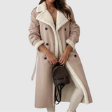 Jelena – Dlouhý kabát s efektem peří