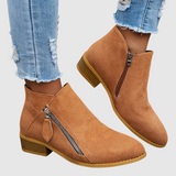 Teodora - Dámské kotníkové boty se zipem