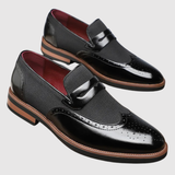 Viktor – Kožené loafers s kovovým detailem