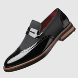 Viktor – Kožené loafers s kovovým detailem