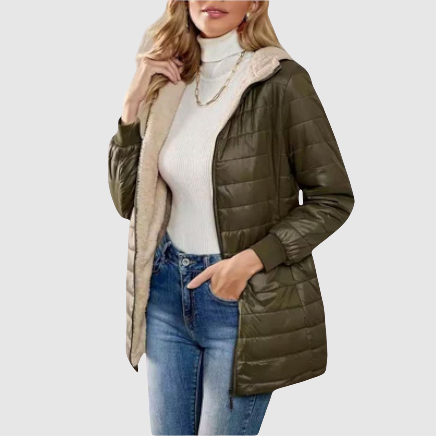 Jelena – Lehké polyesterové sako s kapucí