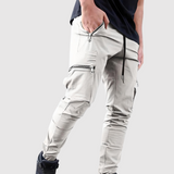 "Leo – Pánské joggingové kalhoty s kapsami na zip" can be rewritten as "Leo – Pánské zipové joggingové kalhoty s kapsami".