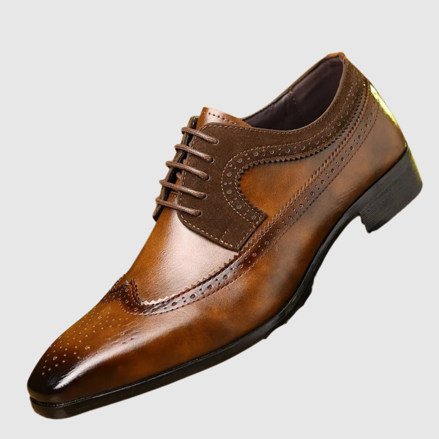 Viktor – Klasické pánské kožené boty s výšivkou