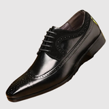 Viktor – Klasické pánské kožené boty s výšivkou