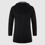 "Marek - Dlouhý pletený svetr s kapucí" can be rewritten as "Marek - Dlouhý pletený svetr s kapucí pro pohodlný styl".