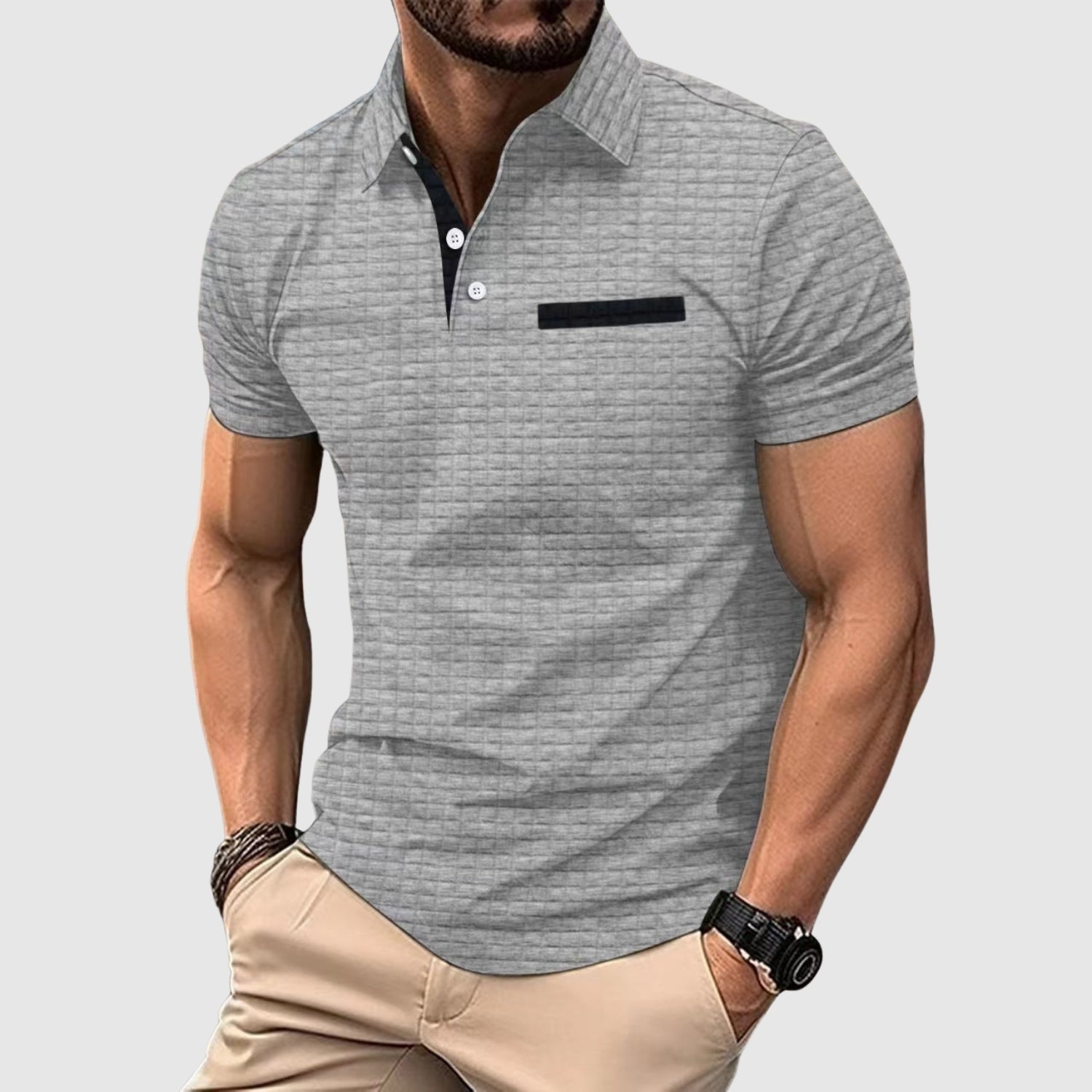 Adrian - Elegantní polo s texturou