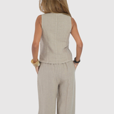 Natálie – Bezramenný overalový komplet z lehkého materiálu