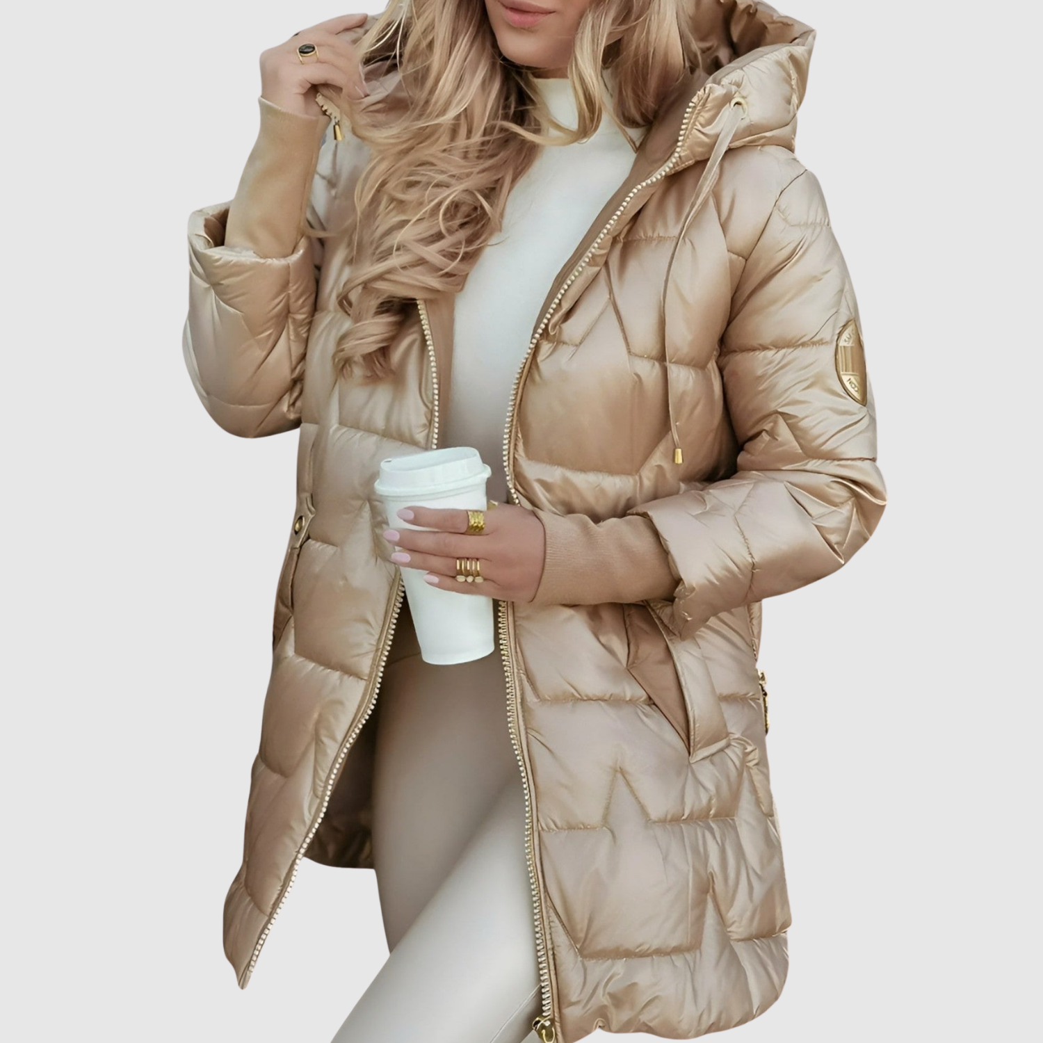 Jelena – Dlouhá zimní prošívaná bunda s kapucí" can be rewritten as:

"Jelena – Dlouhá zimní prošívaná bunda s kapucí pro maximální teplo