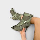 Luísa - Stylové sandály s otevřenou špičkou a podpatkem