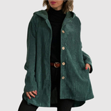 Jelena – Dlouhý kabát s sametovým vzorem