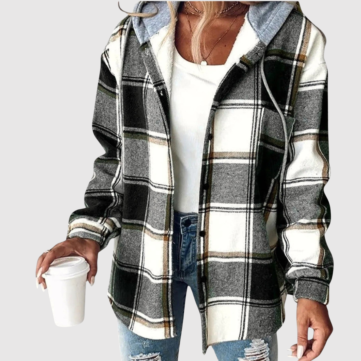 Nina - Stylová dámská košile s kapucí