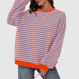 Nora – Pruhovaný svetr v kontrastních barvách