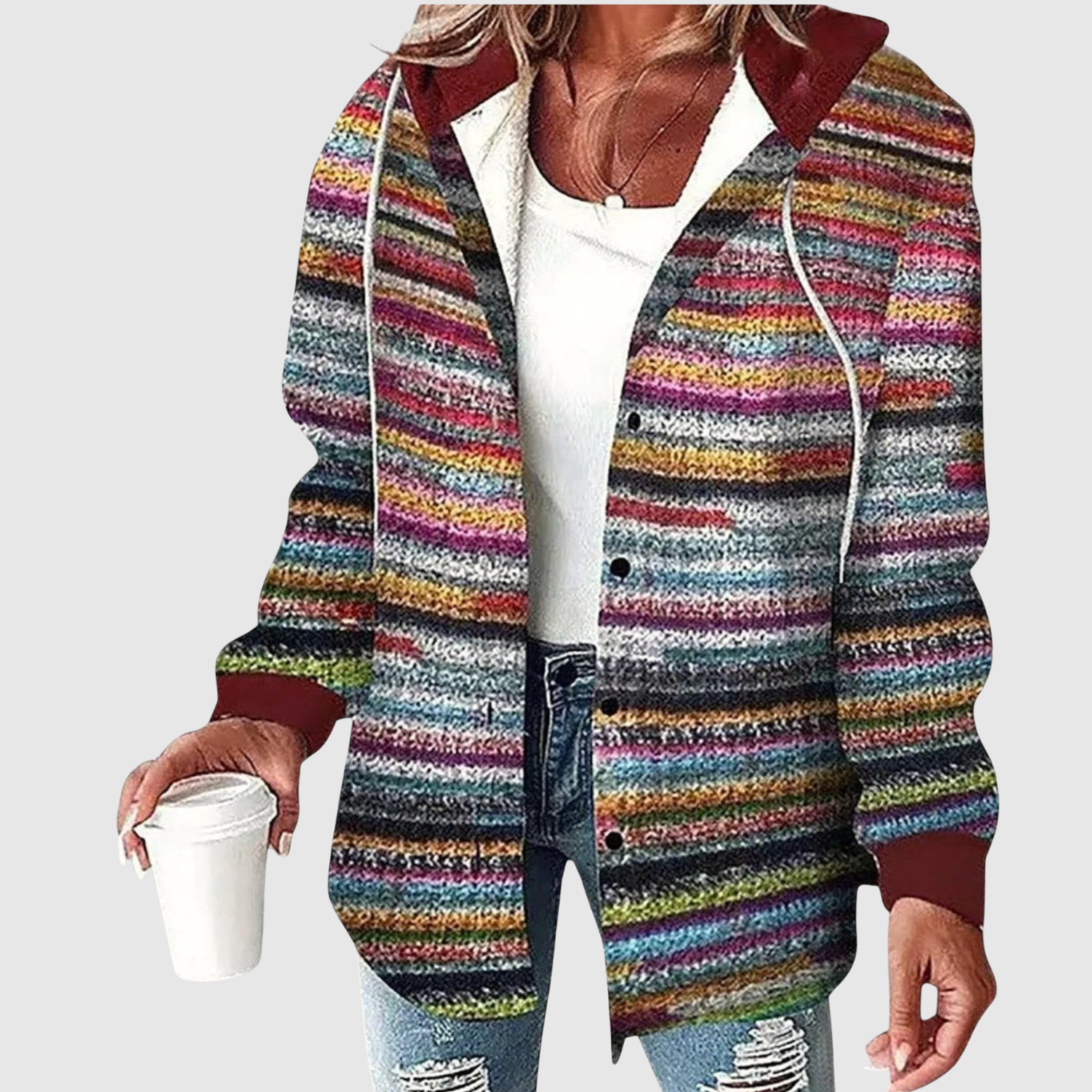 Nina - Stylová dámská košile s kapucí