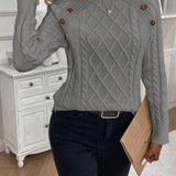 "Francisca | Pletený svetr s knoflíky" can be rewritten as "Francisca | Pletený svetr s ozdobnými knoflíky".