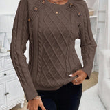 "Francisca | Pletený svetr s knoflíky" can be rewritten as "Francisca | Pletený svetr s ozdobnými knoflíky".