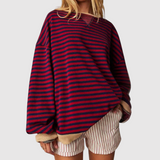 Nora – Pruhovaný svetr v kontrastních odstínech