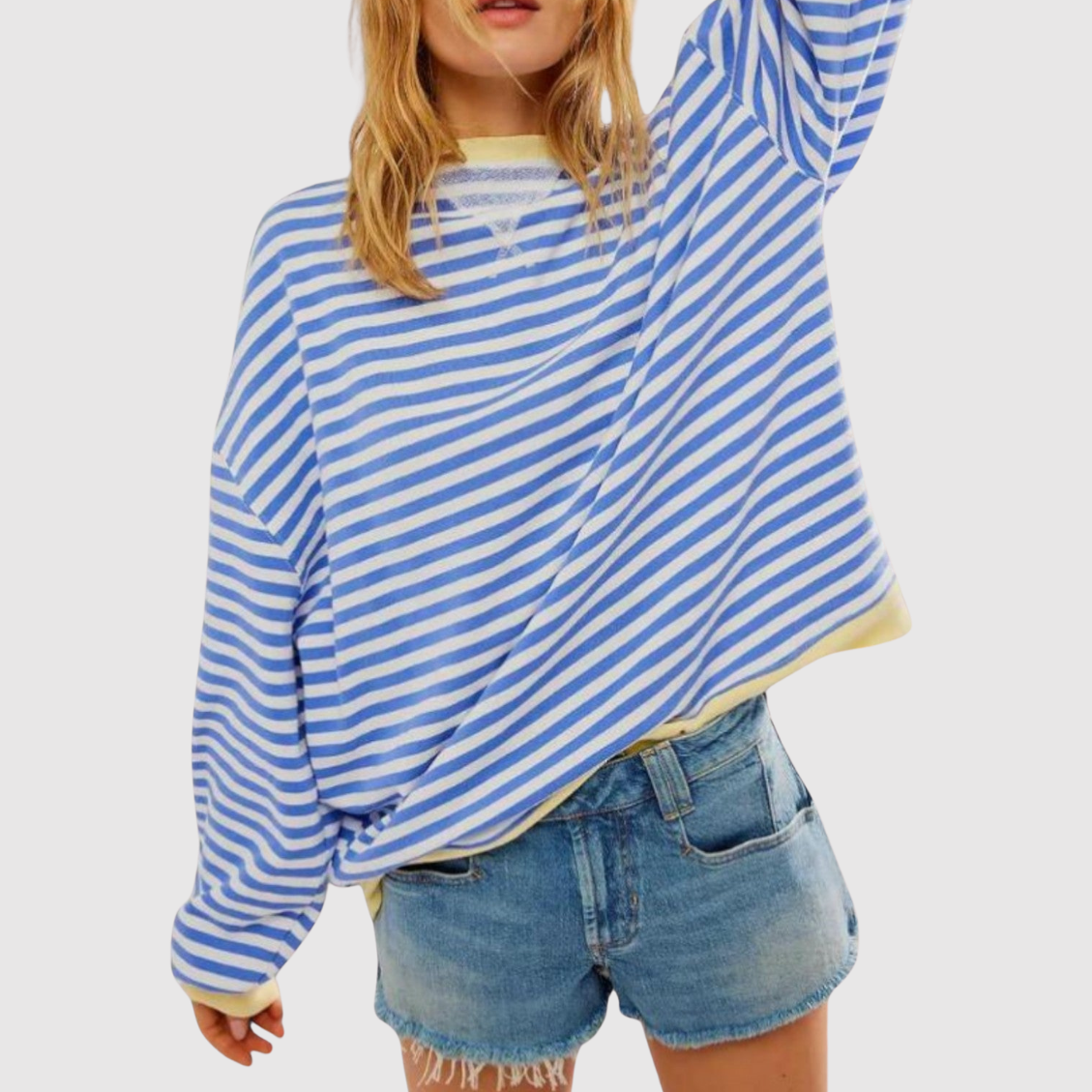 Nora – Pruhovaný svetr v kontrastních odstínech