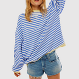 Nora – Pruhovaný svetr v kontrastních odstínech