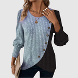 Nora – Svetr s asymetrickým květinovým vzorem