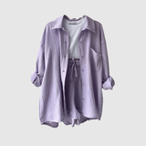 Natálie – Stylový letní set s košilí a šortkami