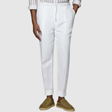 Leo – Klasické elegantní lněné kalhoty